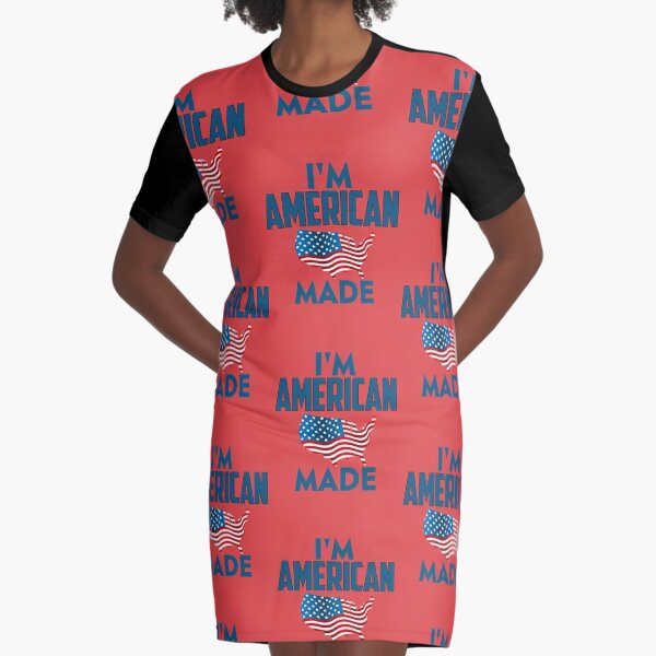 I Am American Graphic T-Shirt Dress