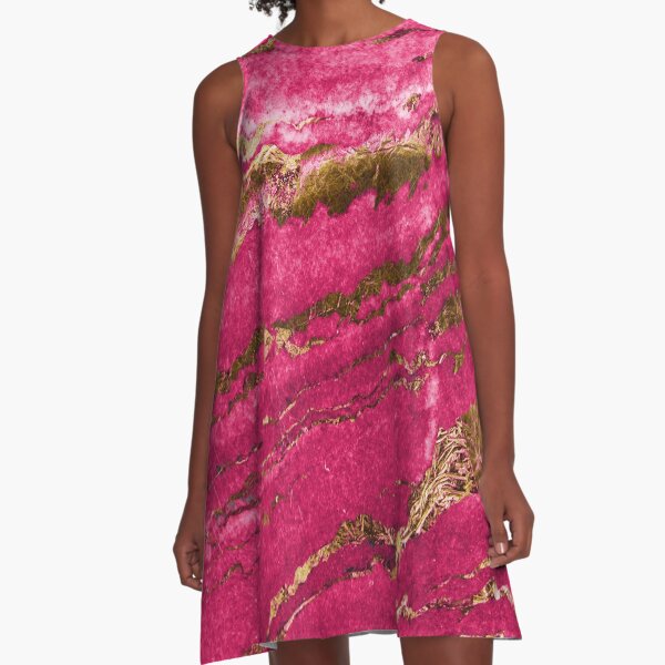 Item preview, Hot Pink and Gold Metallic Marble designed and sold by DonnaSiggy.