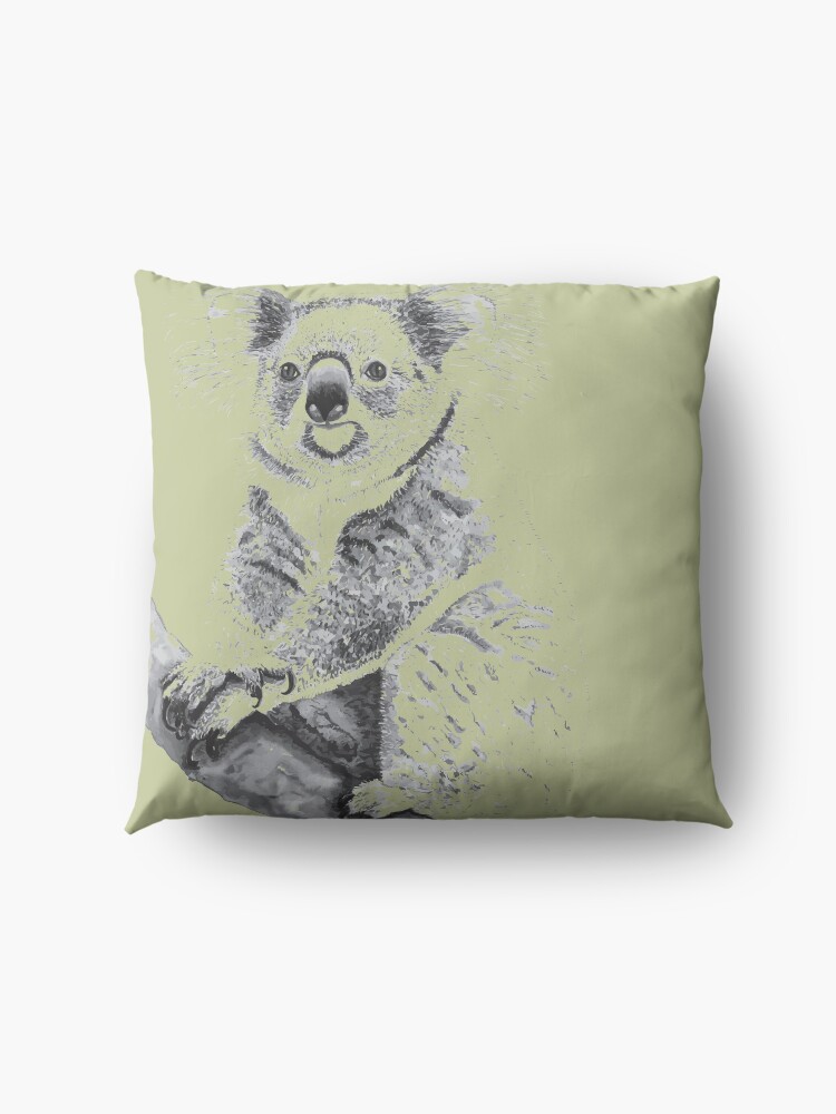 Alternate view of Koala Black and White Floor Pillow