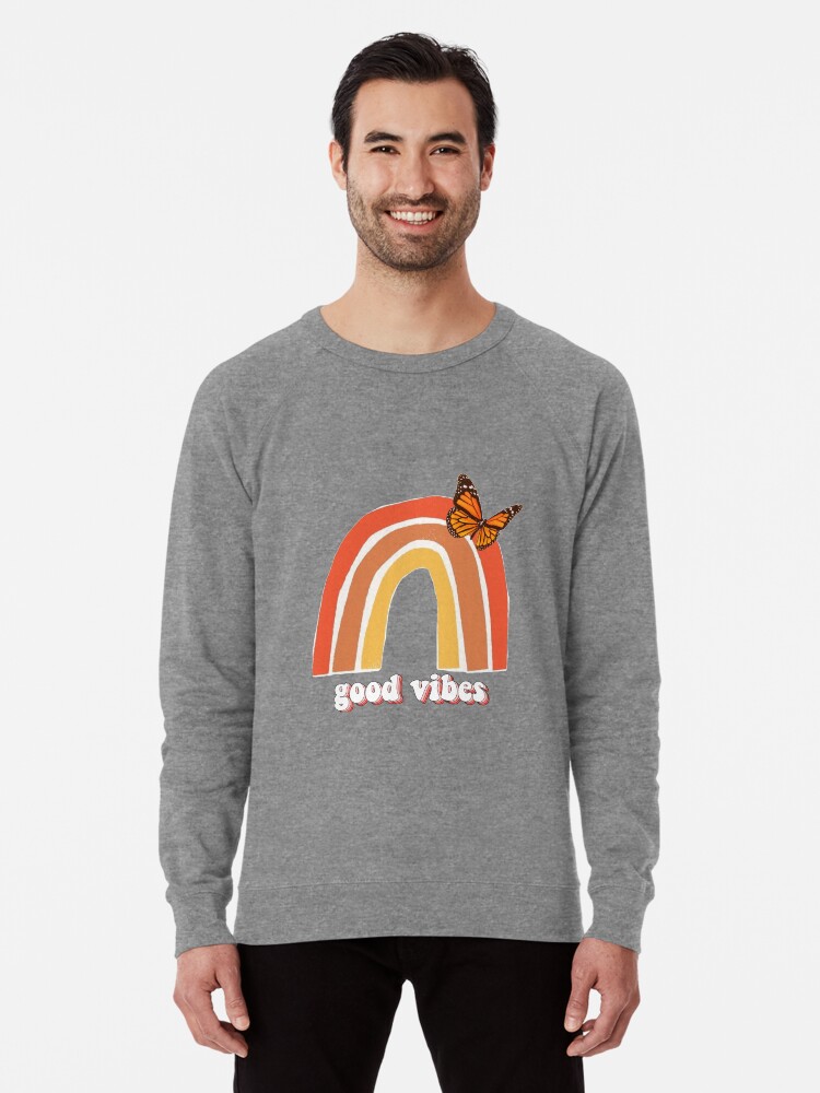 good vibes rainbow sweatshirt