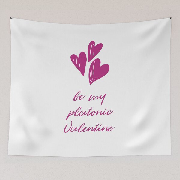 Item preview, Be My Platonic Valentine + Hearts (Pink) designed and sold by JoyofFriendship.