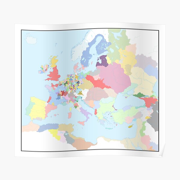 Vintage Europe Map Posters Redbubble Images