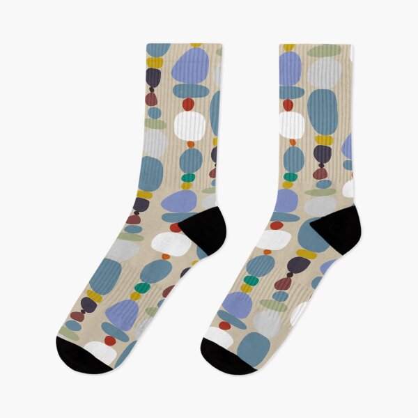 Item preview, Colorful pebble stones tower pattern designed and sold by RetroForHome.