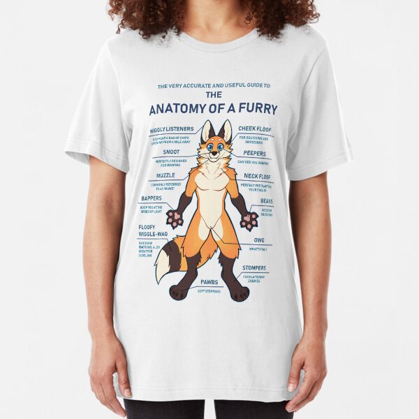 Anatomy of a Furry (Blank) Slim Fit T-Shirt