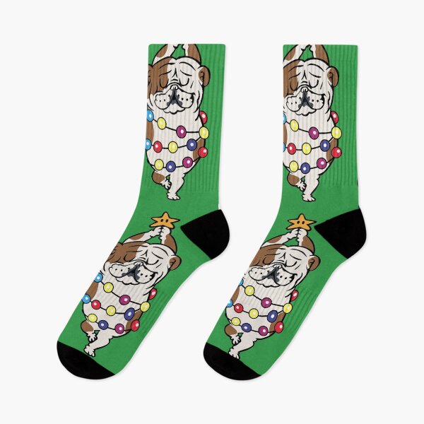 Item preview, English Bulldog Merry Christmas designed and sold by Huebucket.