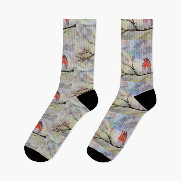 Item preview, White Winter Robin designed and sold by Karen Harding Art and Illustration .