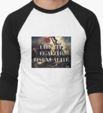 Camiseta ¾ bicolor para hombre LIBERTE EGALITE BISEXUALITE