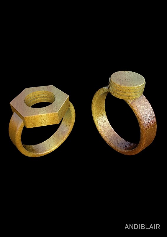 "NUT AND BOLT RINGS" by ANDIBLAIR Redbubble