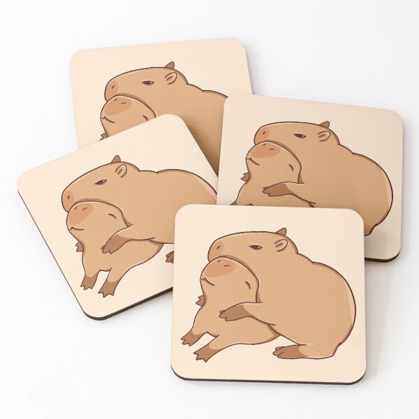 Item preview, Hugging Capybaras designed and sold by manydoodles.