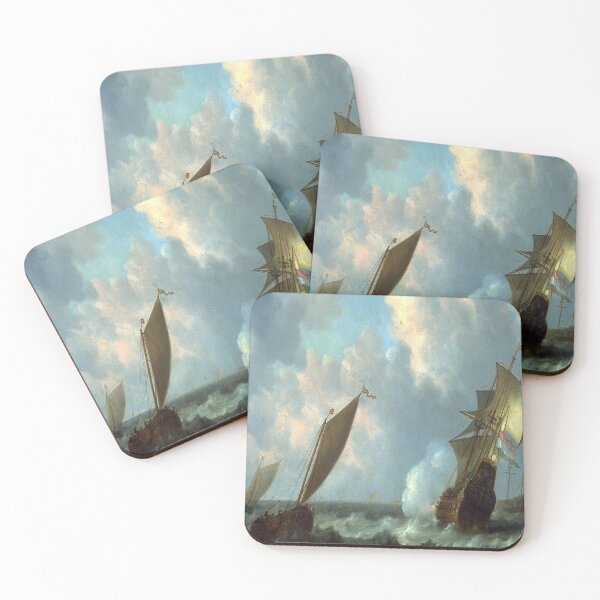 Item preview, Seascape with Dutch Shipping(Marine Met Nederlandse Schepen)-Simon de Vlieger designed and sold by LexBauer.