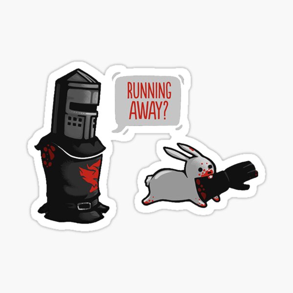 Item preview, The Black Night Vs The White Rabbit designed and sold by PODLizardWizard.