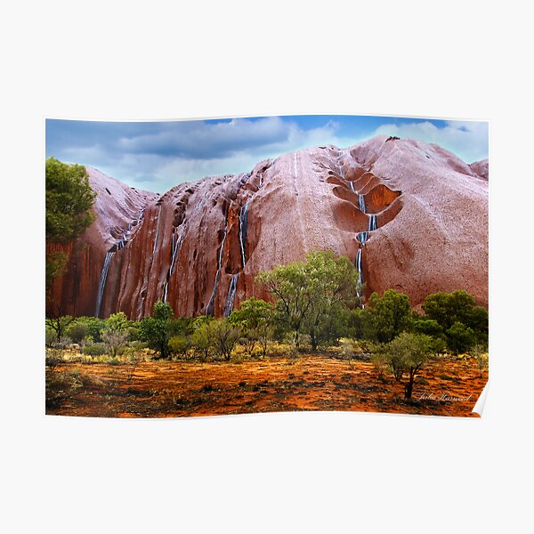 Waterfalls on Ayres Rock Poster