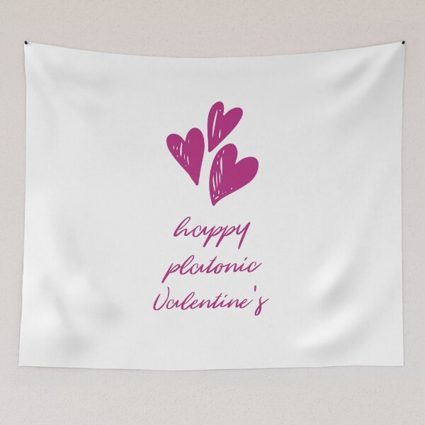 Item preview, Happy Platonic Valentine's + Hearts (Pink) designed and sold by JoyofFriendship.