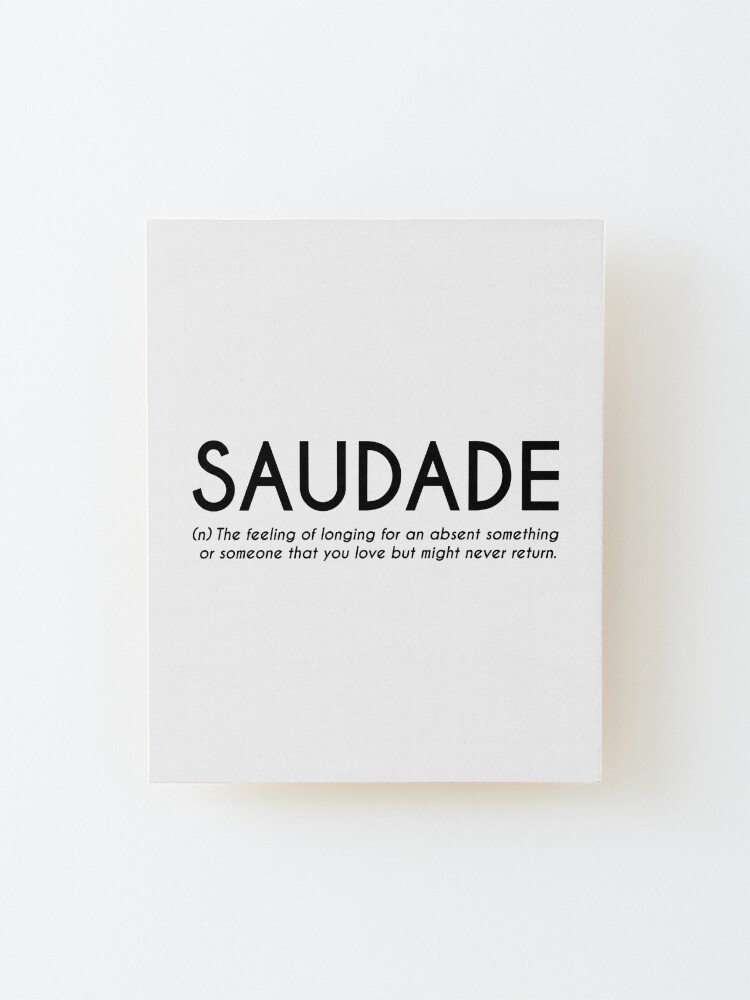 Saudade - Portuguese Word Definition | Poster