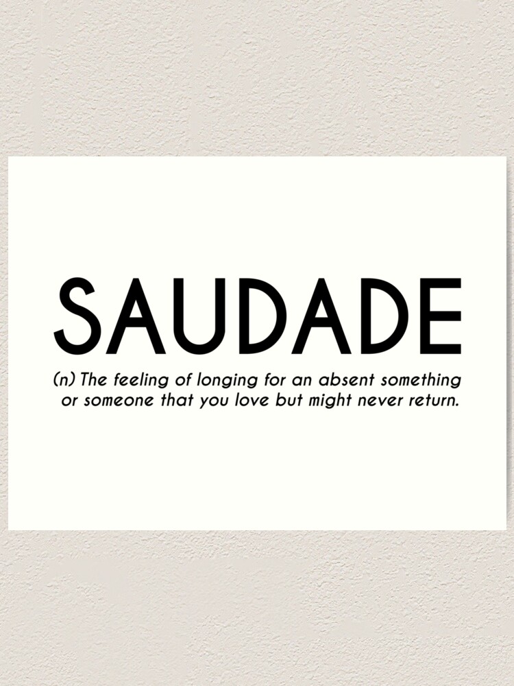 Saudade Definition Wall Art Printable Wall Decor