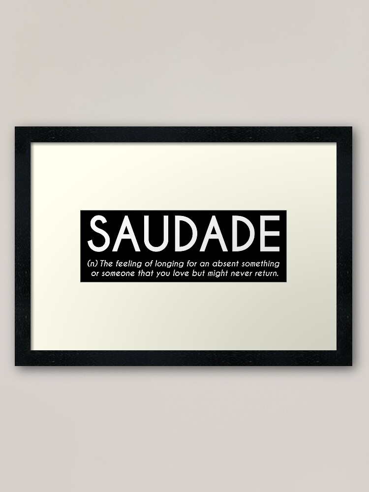 Saudade - Portuguese Word Definition | Greeting Card