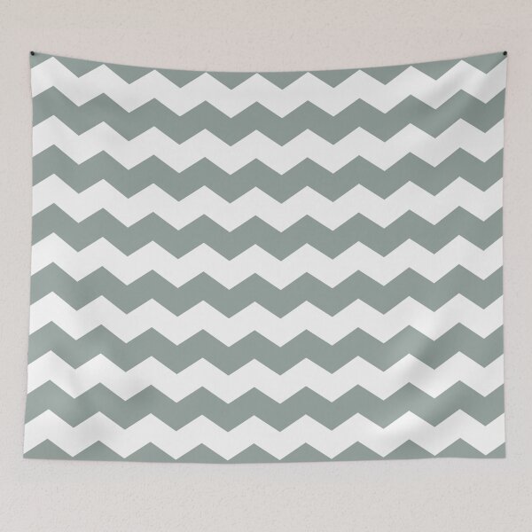 Item preview, Medium Gray Green Chevron Print designed and sold by itsjensworld.