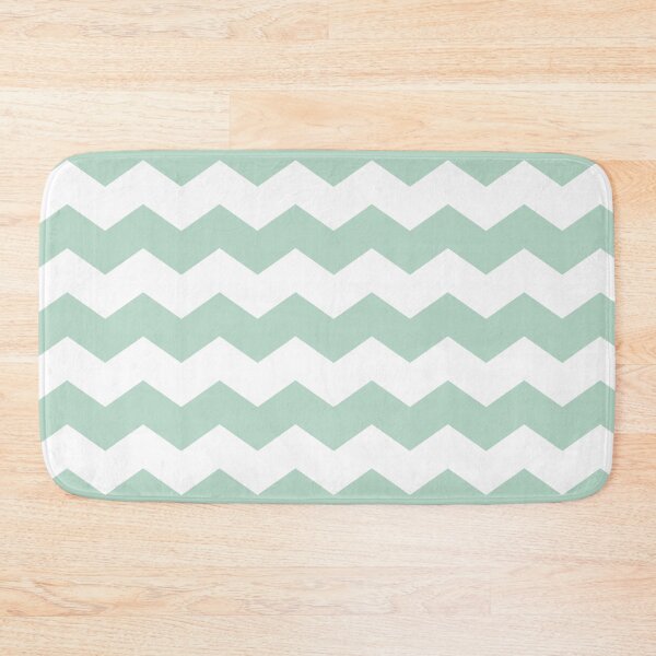 Item preview, Mint Green and White Chevron Print designed and sold by itsjensworld.