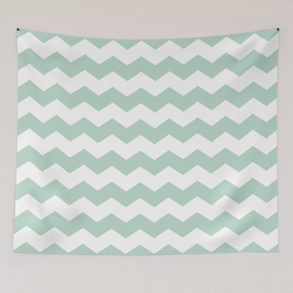 Item preview, Mint Green and White Chevron Print designed and sold by itsjensworld.