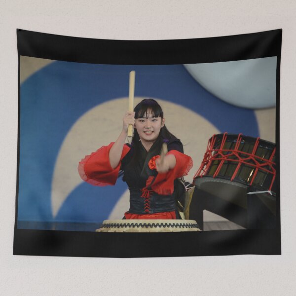 Item preview, Japanese Girl Beating a Traditional Drum 2 designed and sold by Mike Ashley.
