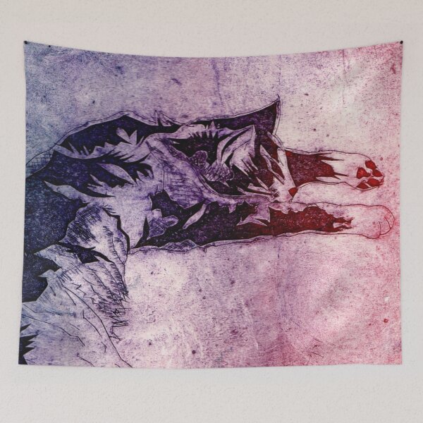 Item preview, Purple Snoozing Tabby Cat designed and sold by CraftyBunStudio.