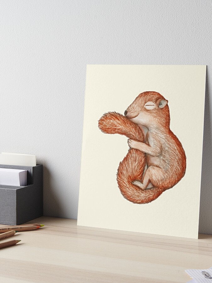 Printing a sleeping squirrel by hand using a ceramic baren I made. :  r/printmaking