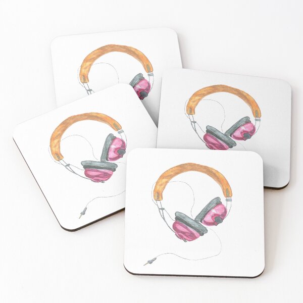 Item preview, Retro Headphones (Magenta) by Michelle Foster  designed and sold by michellefoster.