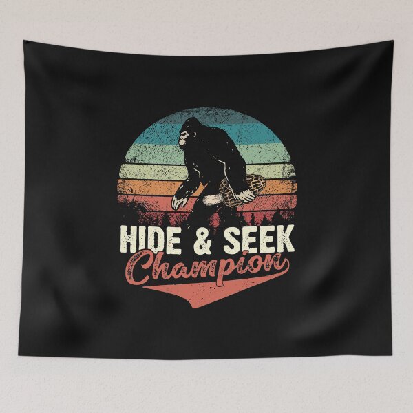 Item preview, Bigfoot with Morel Mushroom funny Hide and Seek Champion in vintage colors designed and sold by alenaz.