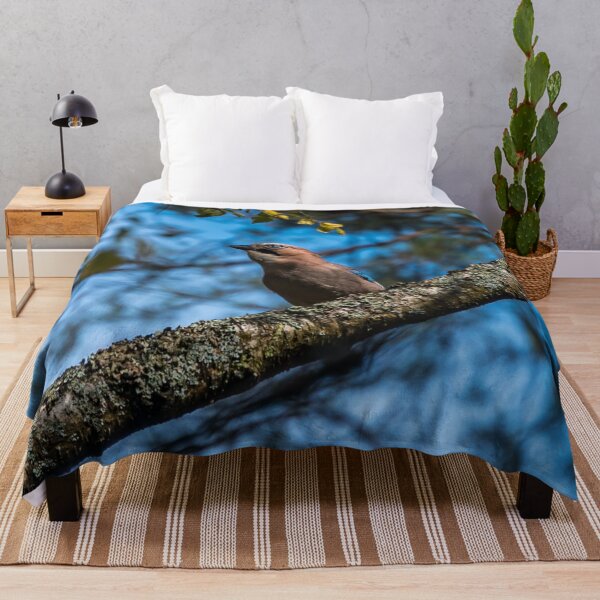 Item preview, Eurasian Jay in a Latvian Forest on an Autumn Day designed and sold by Jon Shore.