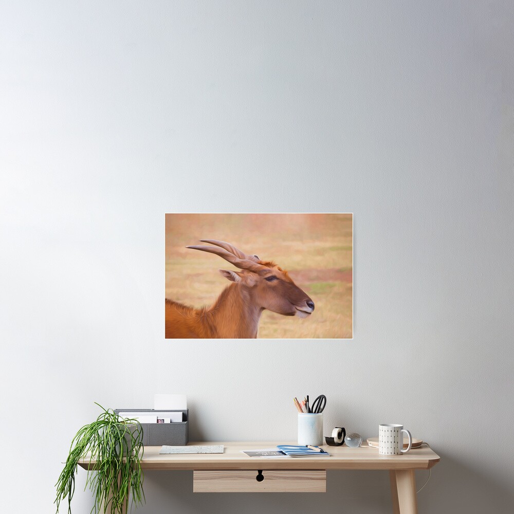 Elegant Eland (digital painting) Poster