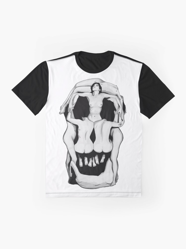 Alternate view of Salvador Dalí's Skulls - BLACK Graphic T-Shirt