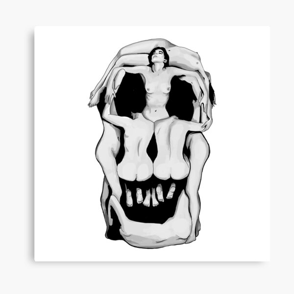 Salvador Dalí's Skulls - BLACK Canvas Print