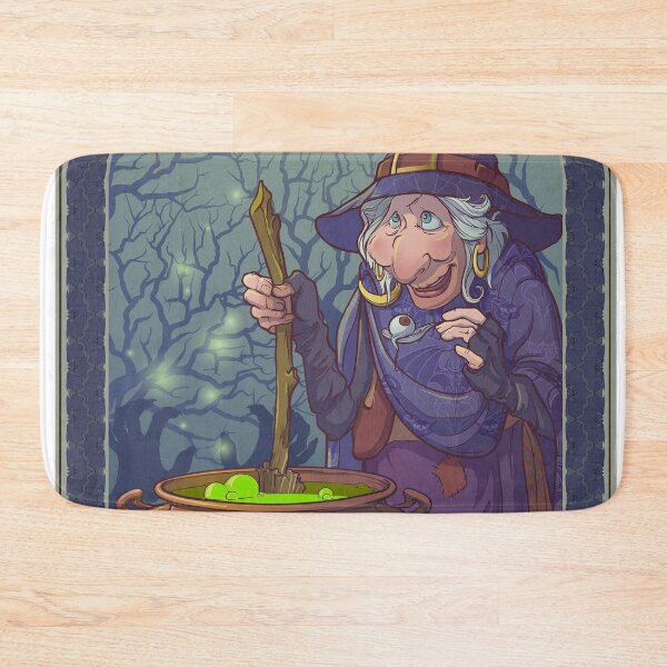 Item preview, Cute Witch brewing a Halloween Potion designed and sold by AntonVTokarev.