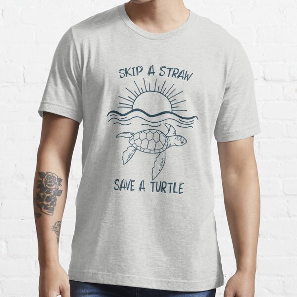 save a turtle straw' Men's T-Shirt