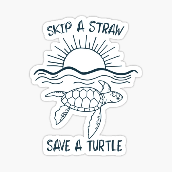 Cocktail Critters Turtle (No Straws) Enamel Pin