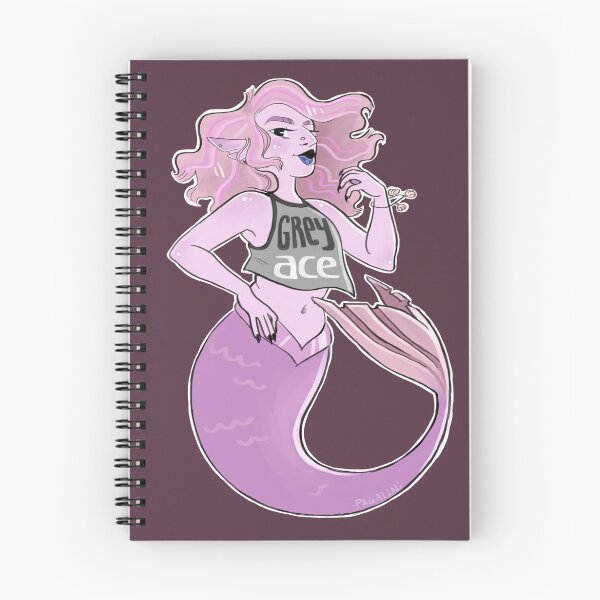 Item preview, grey asexual mermaid designed and sold by pagalini.