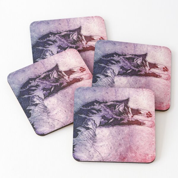 Item preview, Purple Snoozing Tabby Cat designed and sold by CraftyBunStudio.