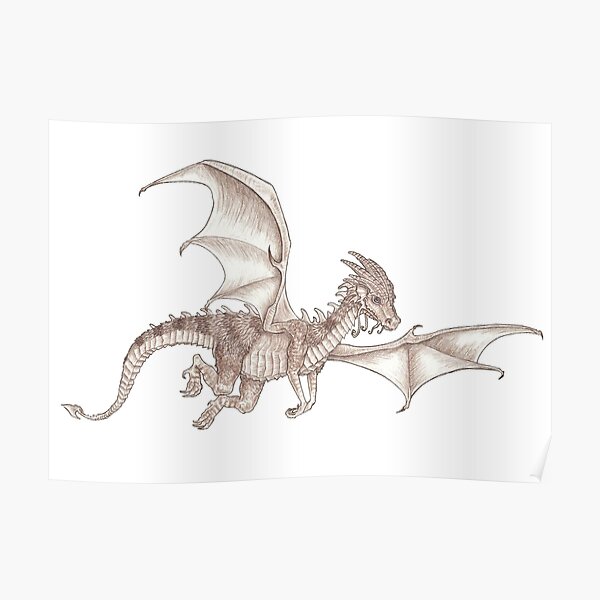 Poster Fliegender Drache Redbubble