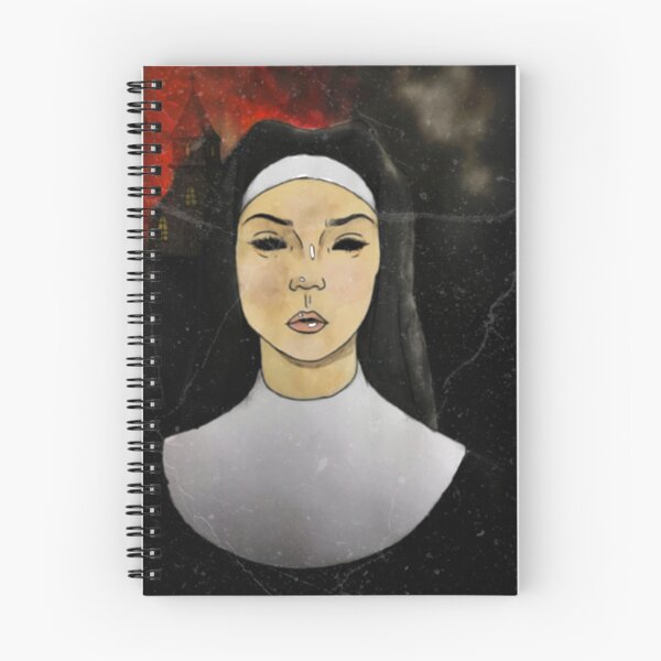 Item preview, Nun in front of a burning church designed and sold by Fruzsina Szabo.