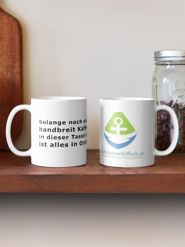 Kaffeebecher mit Logo und Spruch Tasse, designt und verkauft von BinneSchifferin