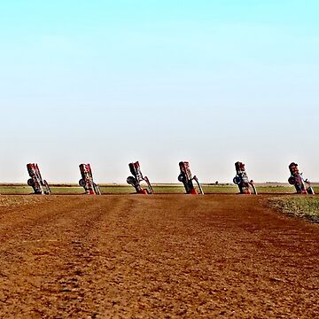 Artwork thumbnail, Cadillac Ranch Panorama on Route 66 by WarrenPHarris