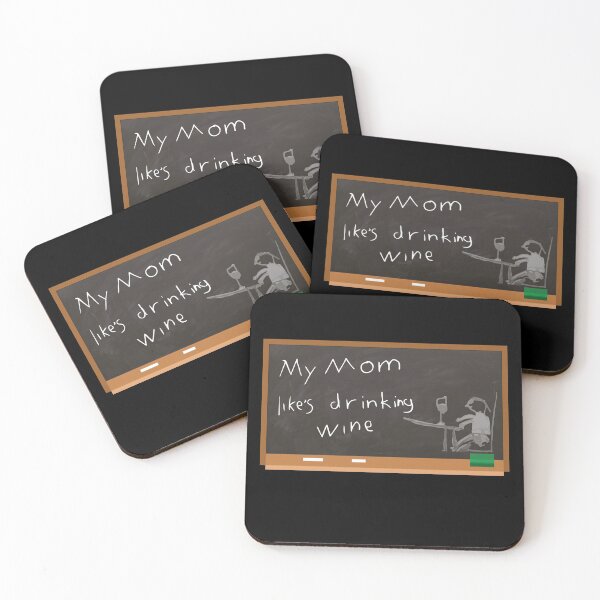 Item preview, My mum likes drinking wine funny childs comment designed and sold by Kam-designs.
