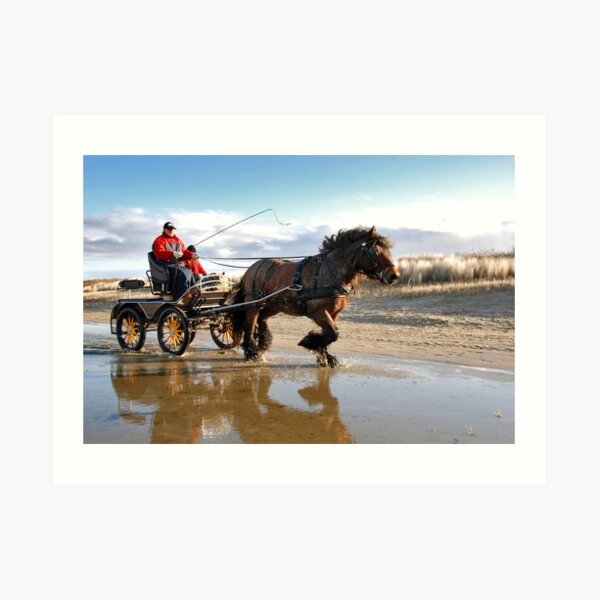 A beach ride Art Print