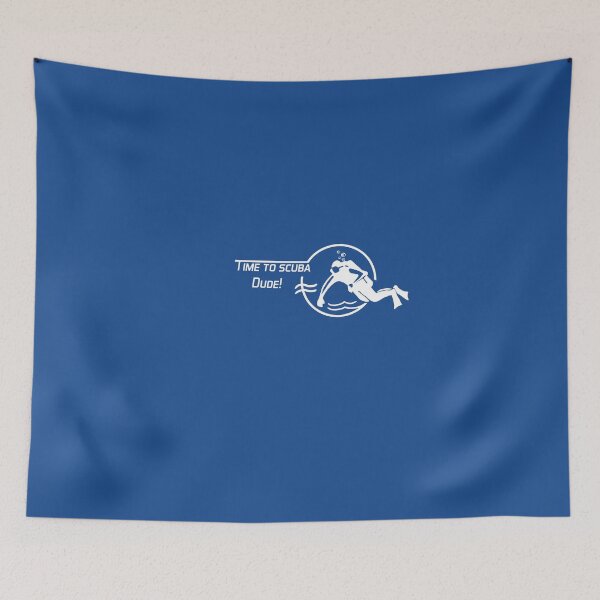 Item preview, Time to scuba dude white designed and sold by coloriscausa.