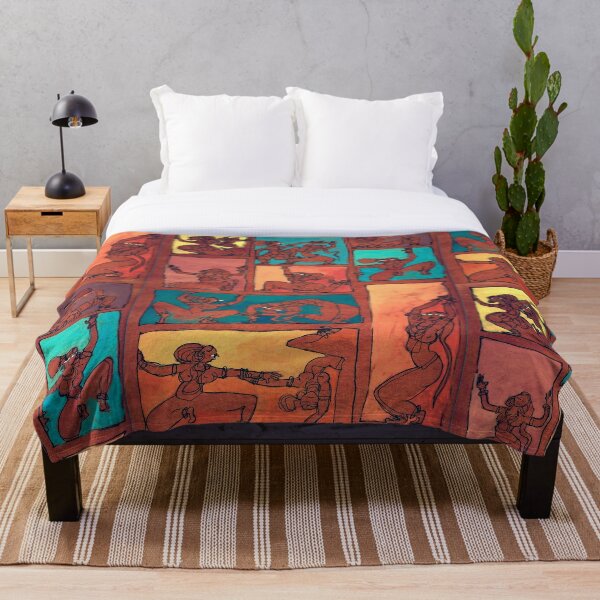 Fiery Dancers Throw Blanket