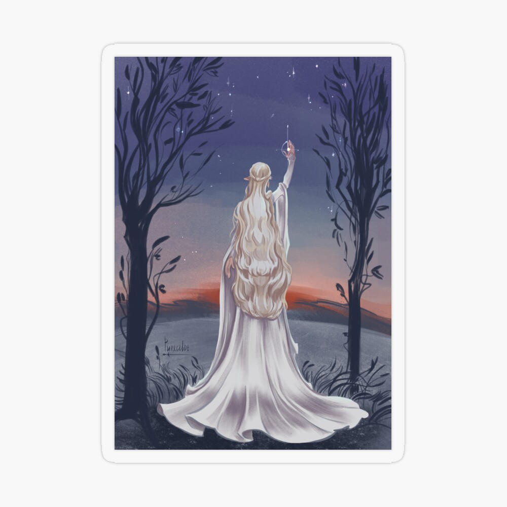 Galadriel in Armor Art Board Print for Sale by seabirds