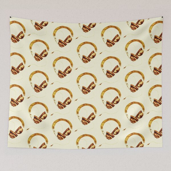 Item preview, Retro Headphones (Sepia) by Michelle Foster designed and sold by michellefoster.
