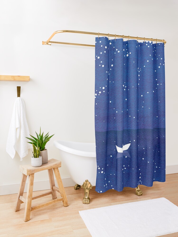 Alternate view of Zen sailing Shower Curtain