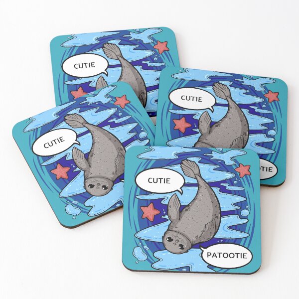 Item preview, Cute Couch Potato Seals designed and sold by ZaryaKiqo.