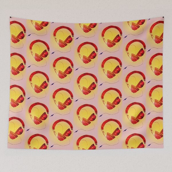 Item preview, Retro Headphones (Sunrise) by Michelle Foster designed and sold by michellefoster.